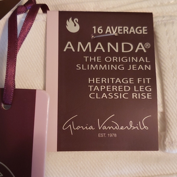 Gloria Vanderbilt Amanda Jean Size 16 White - Picture 7 of 14